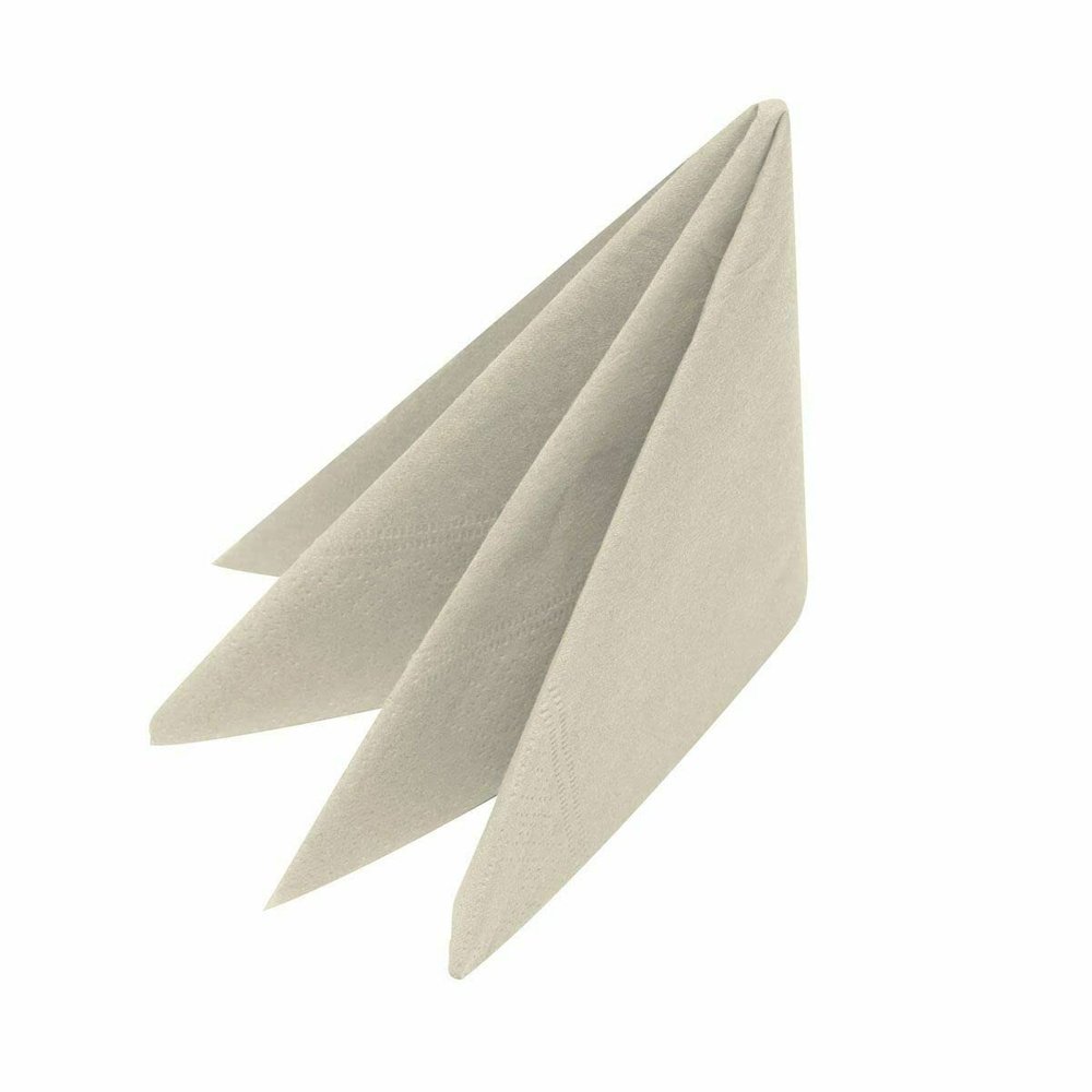 100 x 3 Ply 40cm Devon Cream Serviettes Paper Napkins