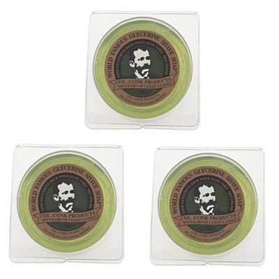 Colonel Ichabod Conk 3-Pack 2.25 Lime Shaving Soap