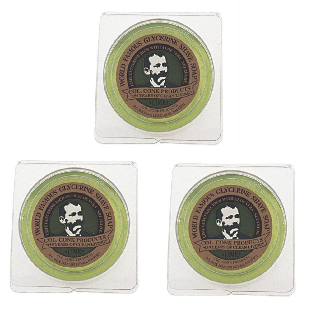 Colonel Ichabod Conk 3-Pack 2.25 Lime Shaving Soap