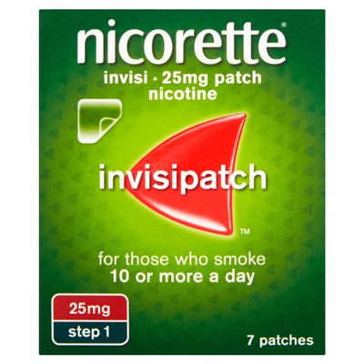 Nicorette InvisiPatch, Step 1 , 25 mg, 7 Nicotine Patches (Stop Smoking Aid)