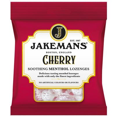 Jakemans Cherry Menthol Soothing Menthol Sweets, 100g