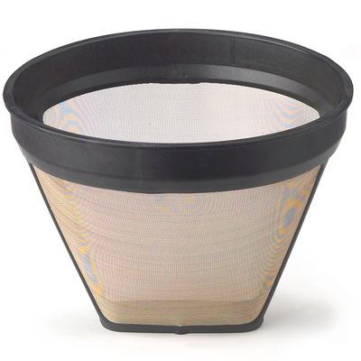 Fino Gold Mesh Permanent Coffee Filter, Number 4-Size Filter, Brews 8 to 12-Cups