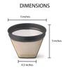 Fino Gold Mesh Permanent Coffee Filter, Number 4-Size Filter, Brews 8 to 12-Cups view 4