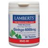 Lamberts Ginkgo Biloba 6000mg Time Release for Gentle Absorption  180 Vegan Tablets view 1