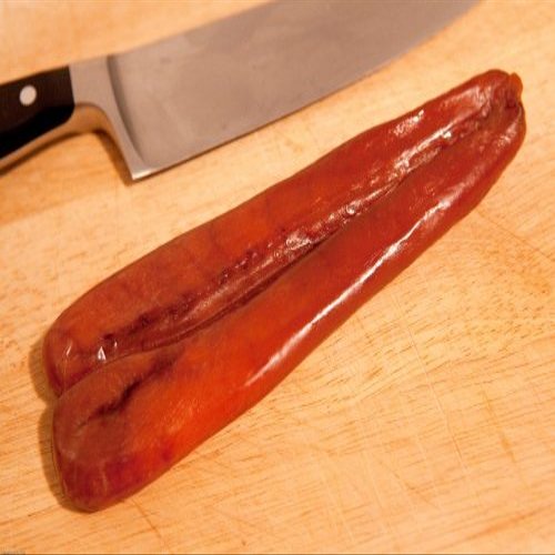 190 gr - Sardinian Mullet Roe. Sardinian Mullet roe. Sardinian Mullet roe Made in buggerru by Sarda Affumicati. Dried Mullet Eggs