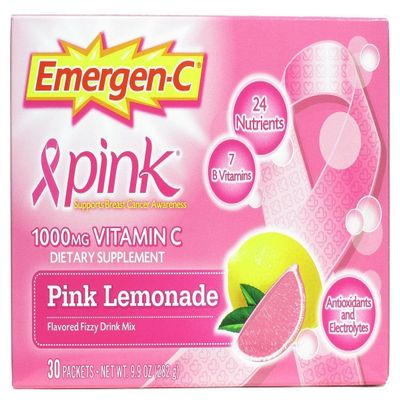 Emergen-C Health and Energy Booster - Pink Lemonade, 30 - .3 oz Packets
