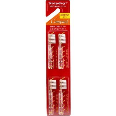 Soladey Ionic Toothbrush Replacement Head 4 Pack - Compact