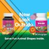 NaturesPlus Animal Parade Chewable Inner Ear Support - Natural Cherry Flavour - Chewable Probiotics Supplement for Kids - Vegetarian, Gluten Free - 90 Animal Shaped Tablets view 2