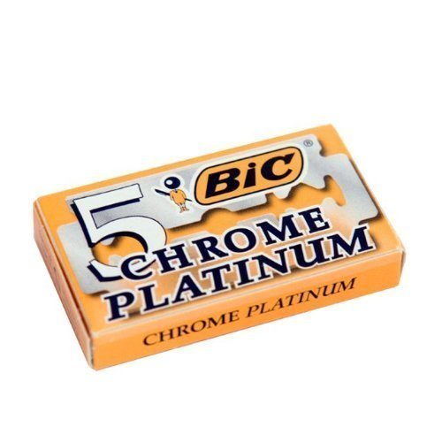 BIC Chrome Platinum Razor Blades, Pack of 5