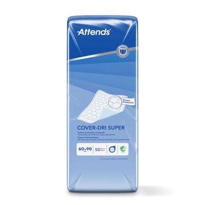 Attends Cover-Dri 90x60 Super, 200 Units (4 Packs of 50) 203996