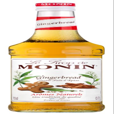 MONIN Premium Gingerbread Syrup 700ml for Coffee and Cocktails. Vegan-Friendly, Allergen-Free, 100% Natural Flavours and Colourings