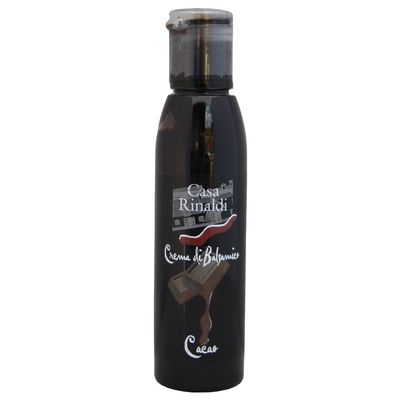 Casa Rinaldi - Cream with Balsamic Vinegar of Modena IGP, Flavored with Cocoa, Sweet Flavor, 150ml Bottle