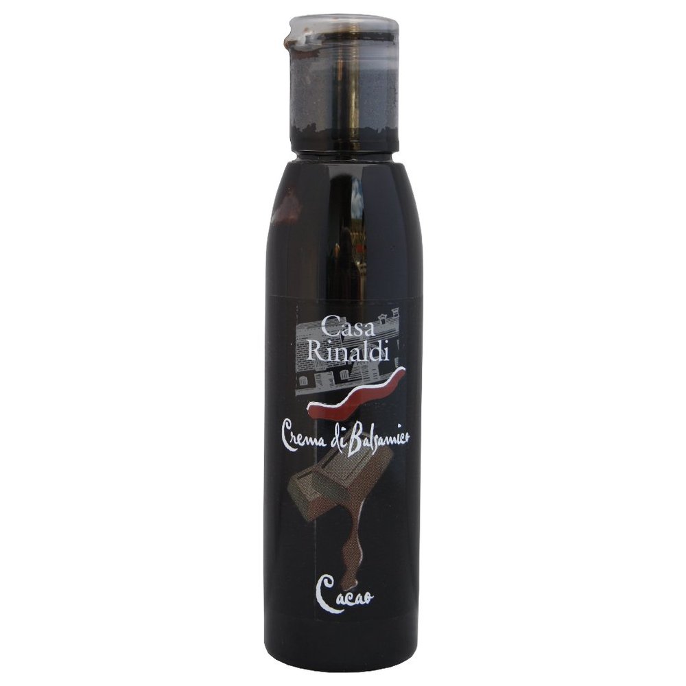 Casa Rinaldi - Cream with Balsamic Vinegar of Modena IGP, Flavored with Cocoa, Sweet Flavor, 150ml Bottle