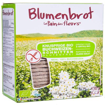 Le Pain Des Fleurs Organic Buckwheat Crispbread Gluten-Free Vegan 150 Gram