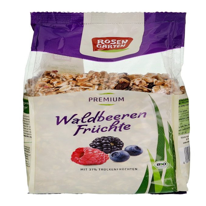 Rosengarten blueberries-fruit muesli (375 g) - Organic