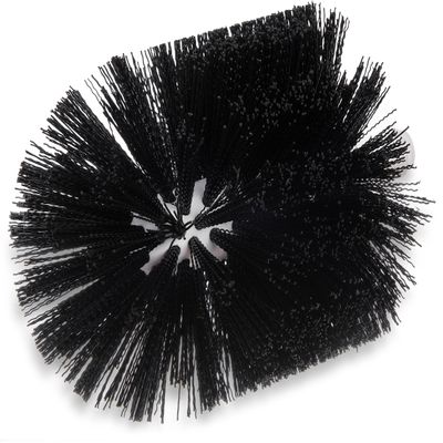 Carlisle 4014800 Flo-Pac Floor Drain Brush, White Plastic Block, Black Polyethylene Bristles, 6" Brush Dia., 6-3/4" Overall Length (Case of 6)
