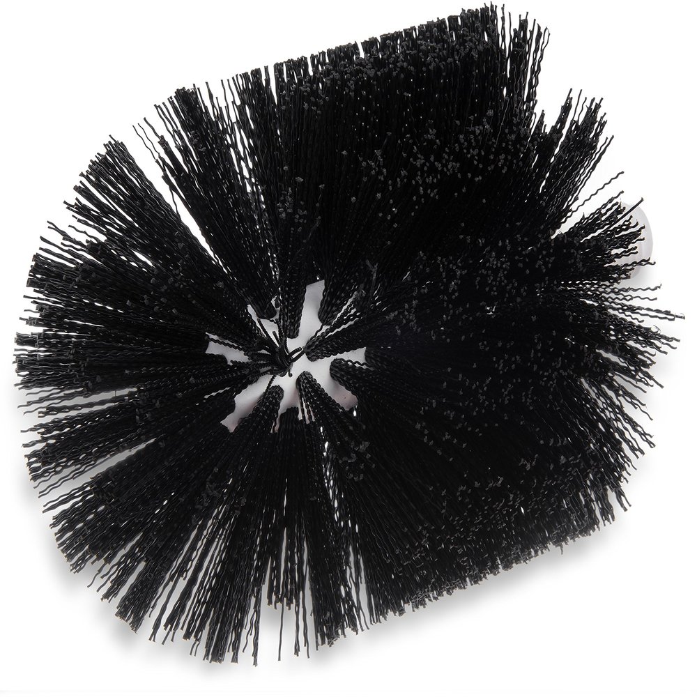 Carlisle 4014800 Flo-Pac Floor Drain Brush, White Plastic Block, Black Polyethylene Bristles, 6" Brush Dia., 6-3/4" Overall Length (Case of 6)