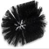 Carlisle 4014800 Flo-Pac Floor Drain Brush, White Plastic Block, Black Polyethylene Bristles, 6" Brush Dia., 6-3/4" Overall Length (Case of 6) view 1