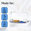 HOMECRAFT Freehand Serving Tray, Lightweight Plastic Tray with Foldaway Handle, One Handed Carrying for Food and Drinks, Stable Tea Tray or Dinner Tray, Ideal for Elderly or Mobility Assistance view 2