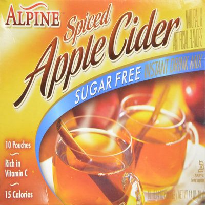 Alpine Spiced Apple Cider Sugarfree Instant Drink Mix 10 Sachet Pack 40g Box