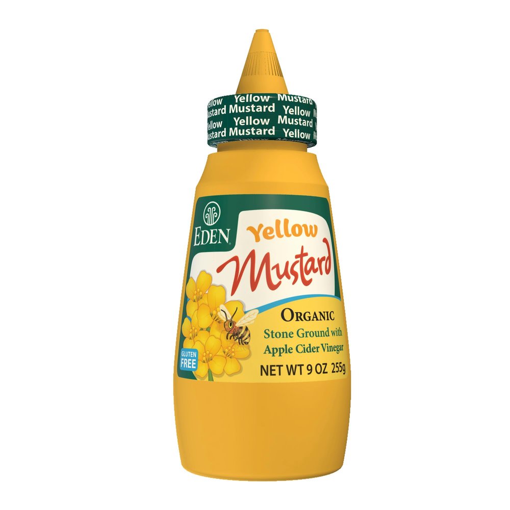 Eden Foods 100% Organic Yellow Mustard, Squeeze Bottle 266 ml
