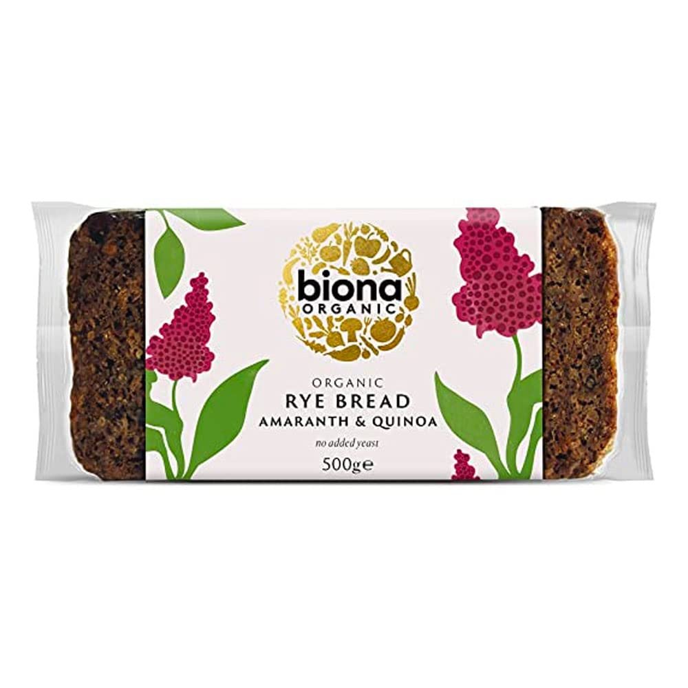 Biona Organic Amaranth and Quinoa Rye Bread, 500g