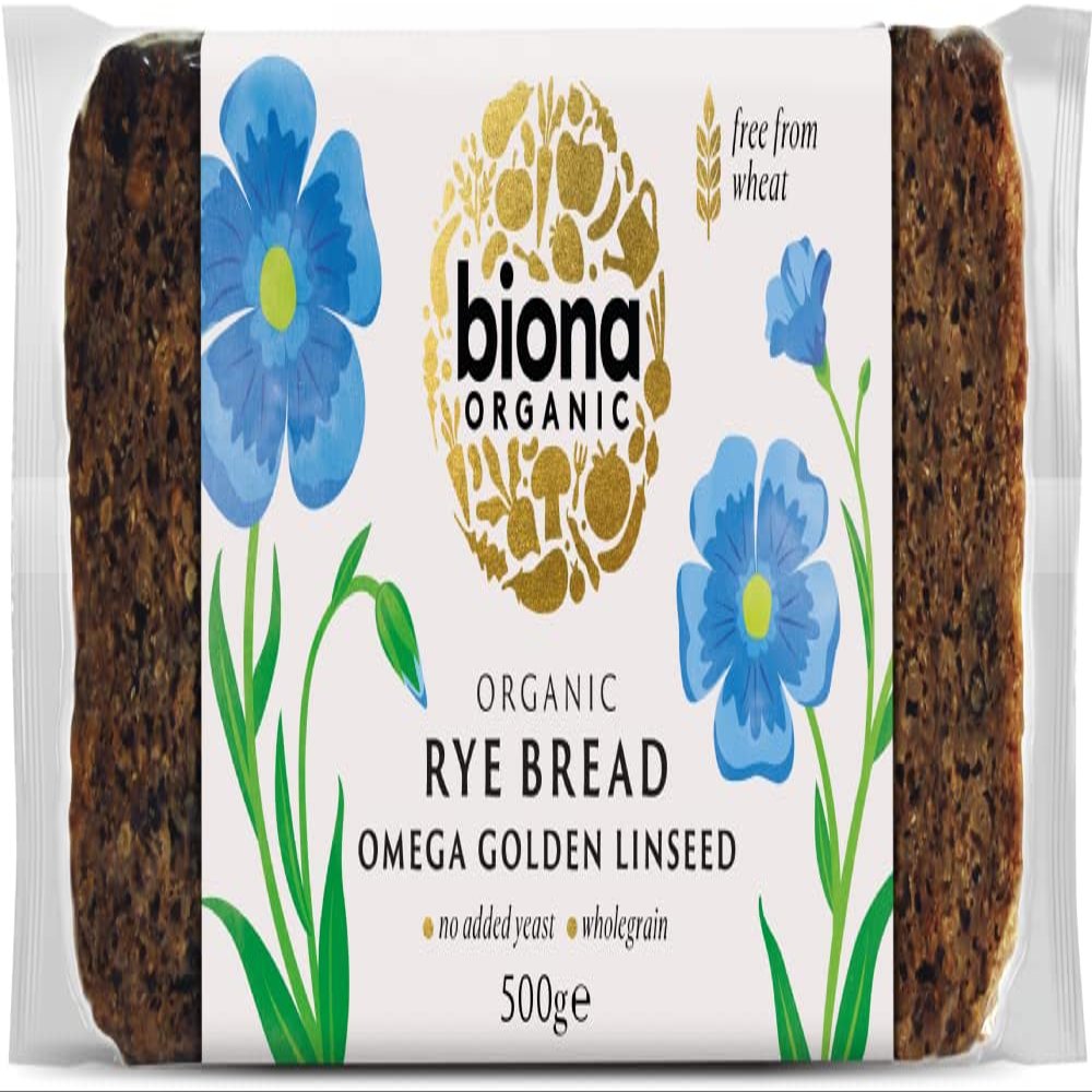 Biona Rye Omega 3 Golden Linseed Organic Bread, 500g