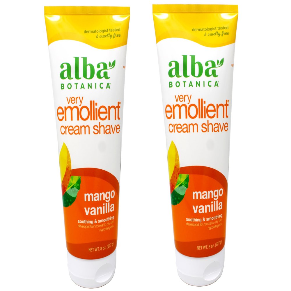 Alba Botanica: Very Emollient Cream Shave Mango Vanilla, 8 oz (2 pack)