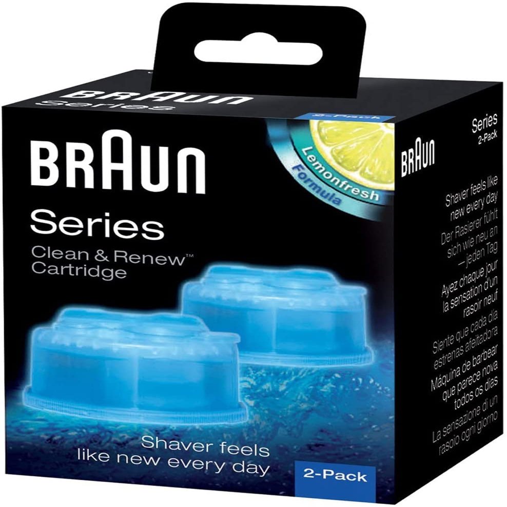 Braun Cleaning Cartridge, Plastic, White, Compact, 440