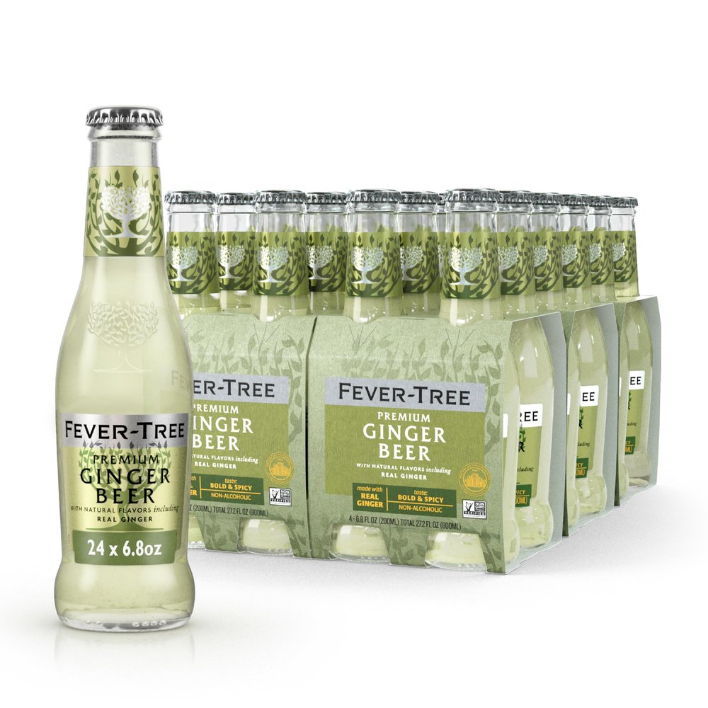 Fever-Tree Premium Ginger Beer, 6.8 Ounce Glass Bottles (Pack of 24)