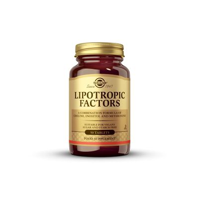 Solgar Lipotropic Factors Tablets - Pack of 50 - Choline, Inositol and L-Methionine - Helps Keep Liver Clear of Fat Build Up - Vegan, Kosher and Gluten-Free