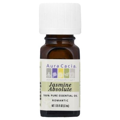 100% Pure Essential Oil, Jasmine Absolute, 0.125 fl oz (3.7 ml), Aura Cacia