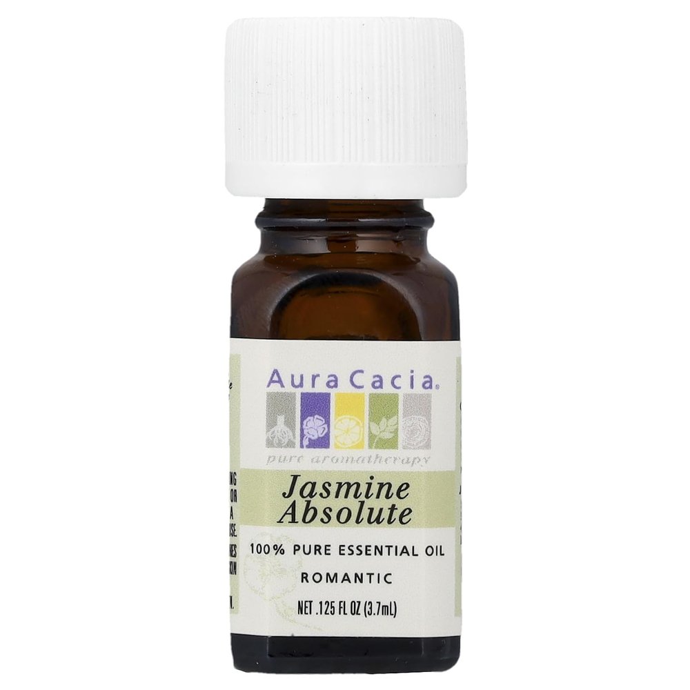 100% Pure Essential Oil, Jasmine Absolute, 0.125 fl oz (3.7 ml), Aura Cacia