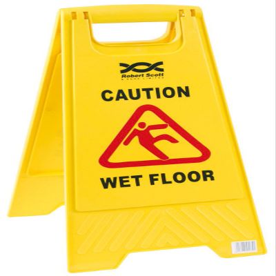 Caution Wet Floor/Cleaning In Progress Sign - NWSAE