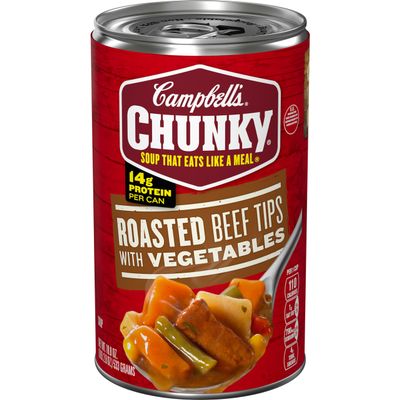 Campbell's Chunky Roasted Beef Tips with Vegetables Soup, 18.8 oz. Can