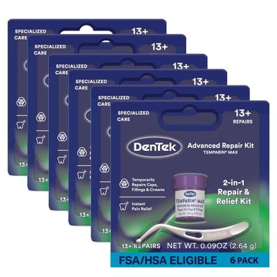 DenTek Temparin One Step Max Hold 2.64 Gram,(Pack Of 6)