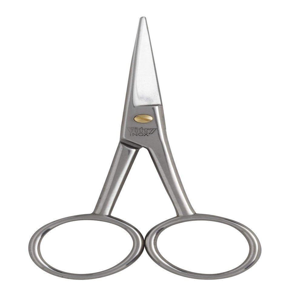 Vitry Shiny Stainless Steel Mustache Scissors, 14 cm