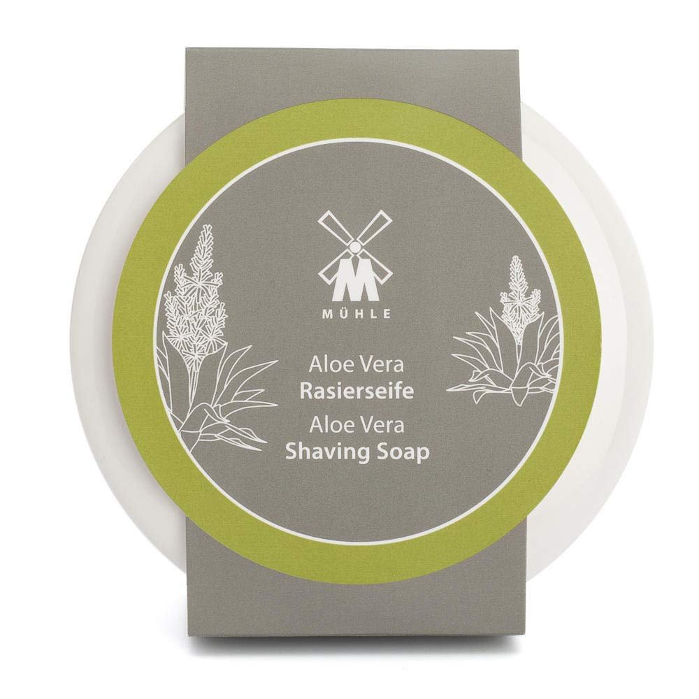 MHLE SHAVE CARE Porcelain Dish incl. Shaving Soap 65g (Aloe Vera)