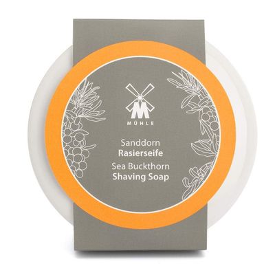 MHLE SHAVE CARE Porcelain Dish incl. Shaving Soap 65g (Sea Buckthorn)