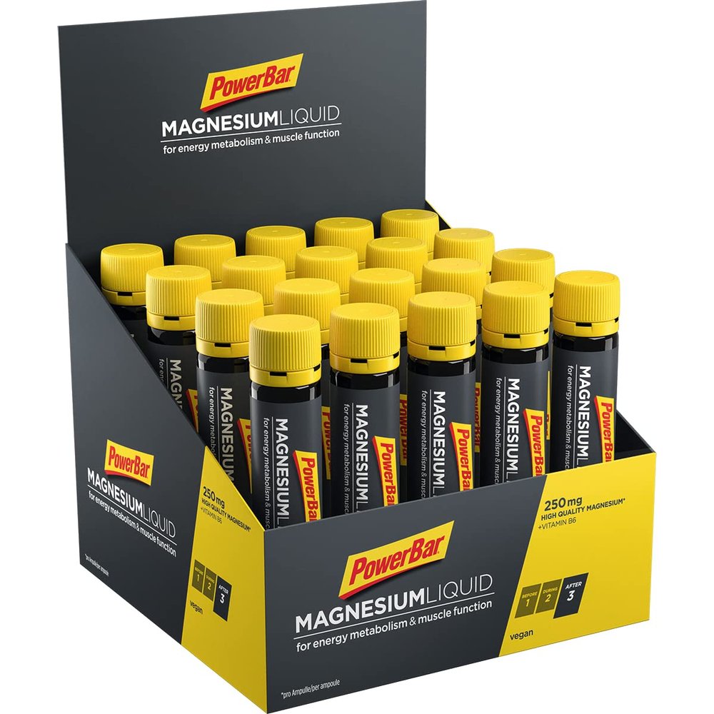 Power Barr Magnesium Liquid Ampoules 20X25ml - Food Supplement with 250 mg Magnesium