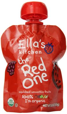 Ella's Kitchen Organic Smoothie Fruits, The Red One, 3 Ounce Pouches (Pack Of 7)