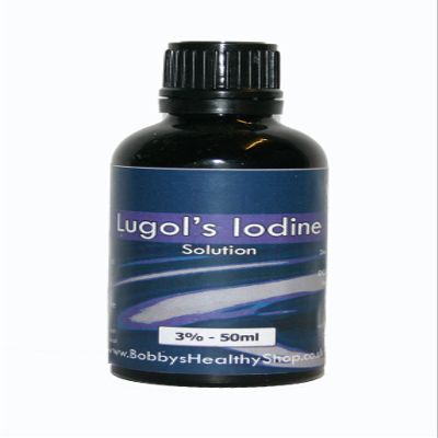 Lugol's Iodine 3% - 50ml - Glass Bottle with Dropper Insert