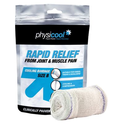 Physicool Reusable Cooling Bandage Large 12cm x 3m | Knee, Leg & Shoulder | Instant Ice-Free Cooling, Reduces Swelling & Pain | Washable & Rechargeable Knee Bandage