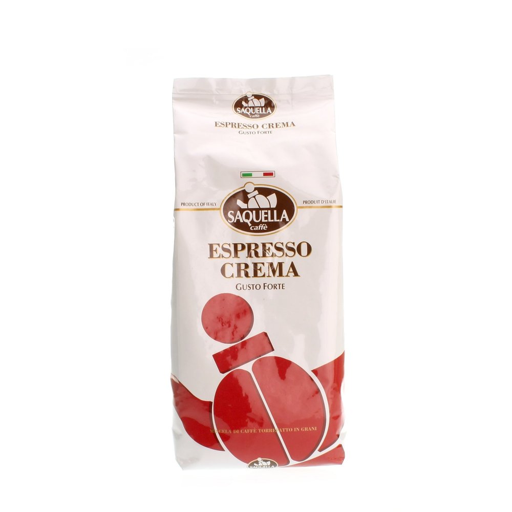 Saquella ESPRESSO CREMA Slow Roasted Gourmet Italian Espresso Coffee Beans 1kg bag