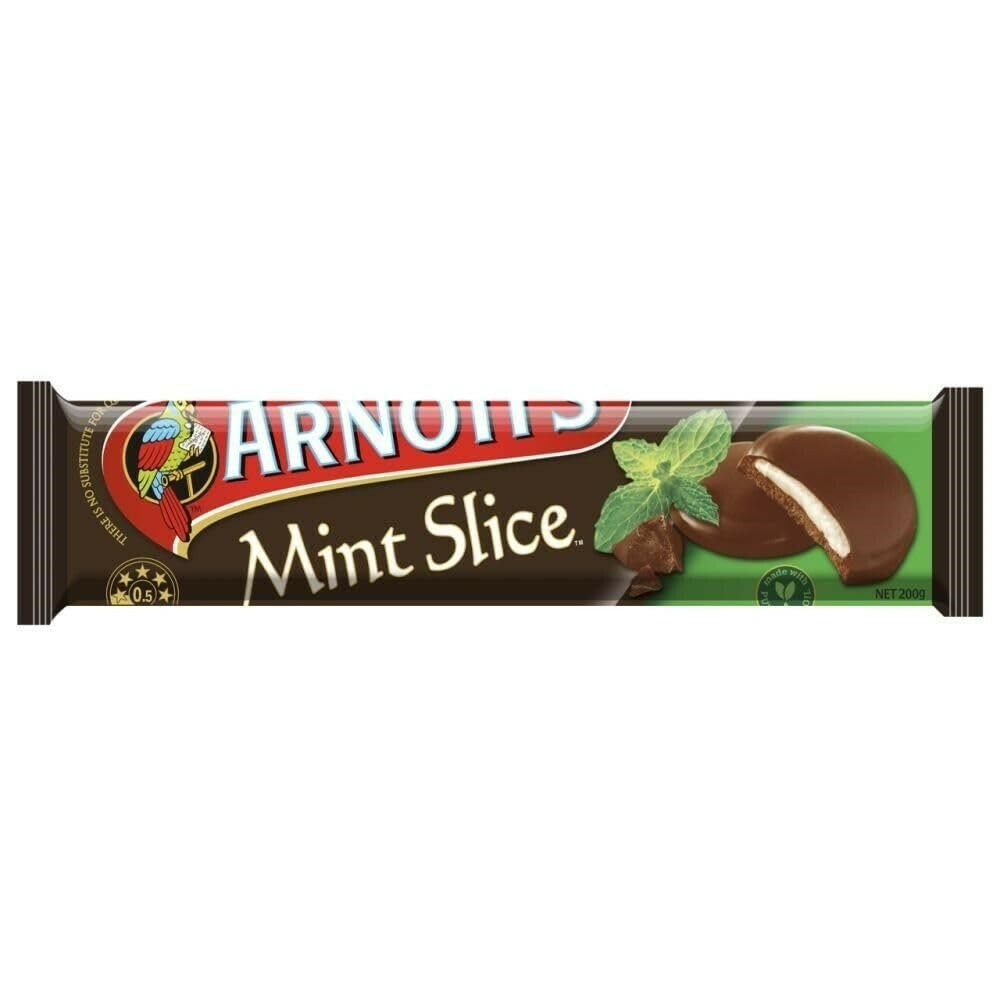 Arnotts Chocolate Mint Slices 200g