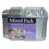 Jena Mix Trays+Lids Takeaway Aluminium Disposable Food Foil Container, Pack of 95, 1.5 kg,Silver,COST62840 view 1