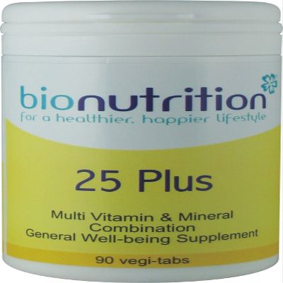 Bio Nutrition 25 Plus : One-A-Day Multivitamin : 90 vegi-tabs
