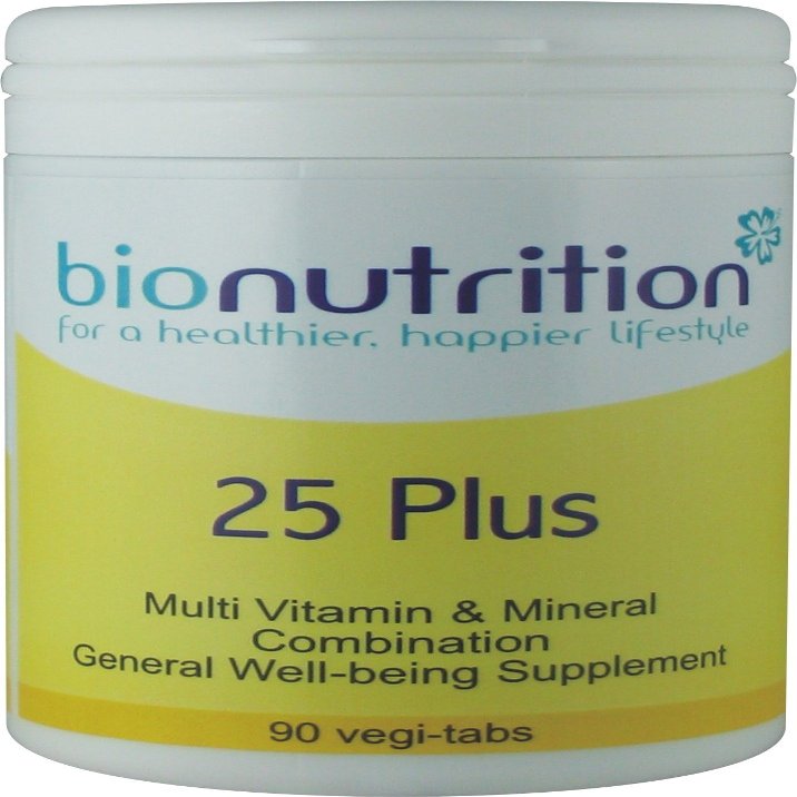 Bio Nutrition 25 Plus : One-A-Day Multivitamin : 90 vegi-tabs