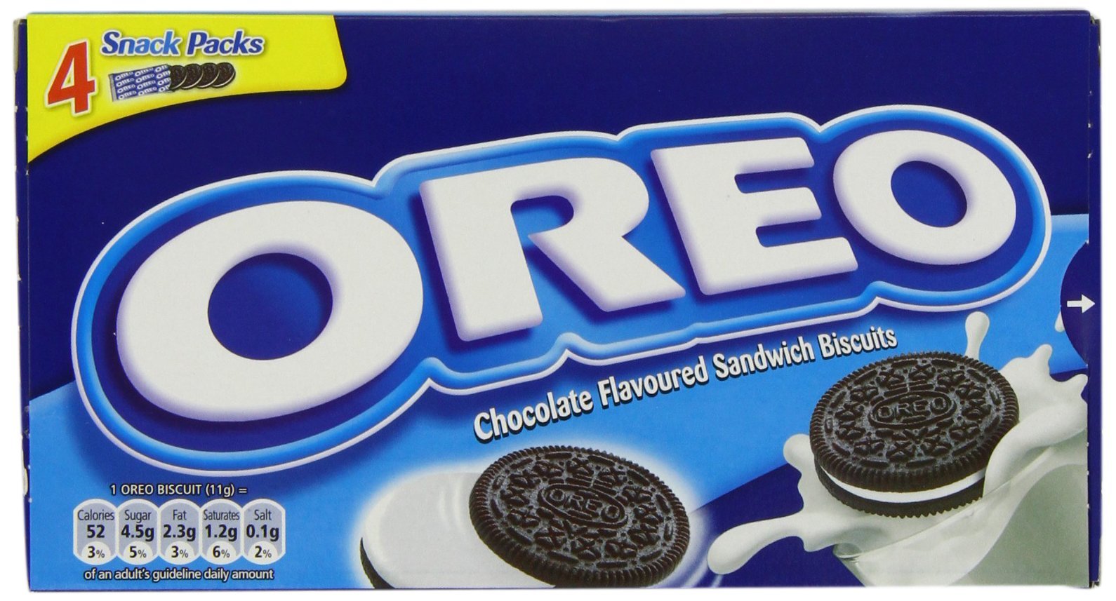 Oreo Cookies Vanilla 176 g (Pack of 12)