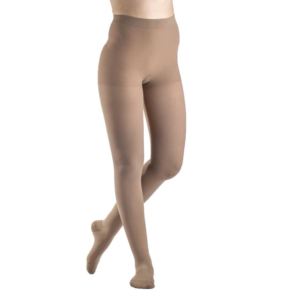 Sigvaris Access Pantyhose 20-30mmHg Unisex Open Toe Short Length, Small Short, Crispa, Small Long, Crispa